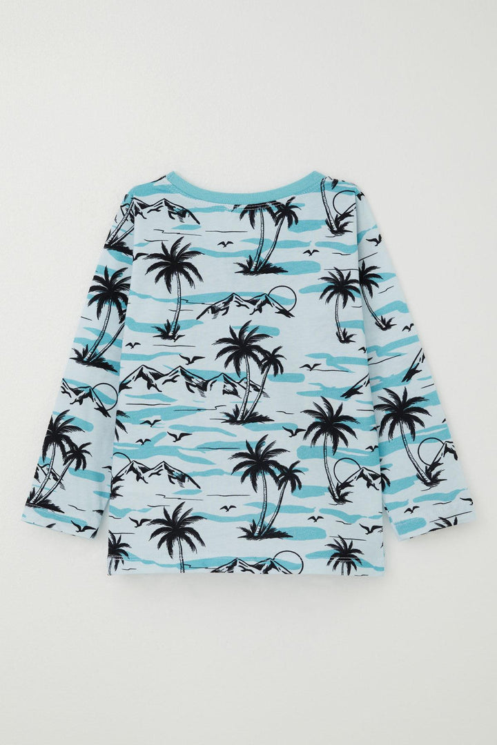 BRE Breeze Baby Boy Pajama Set Palm Tree Patterned 9 Months-3 Years, Light Blue - Tultitlán de Mariano Escobedo