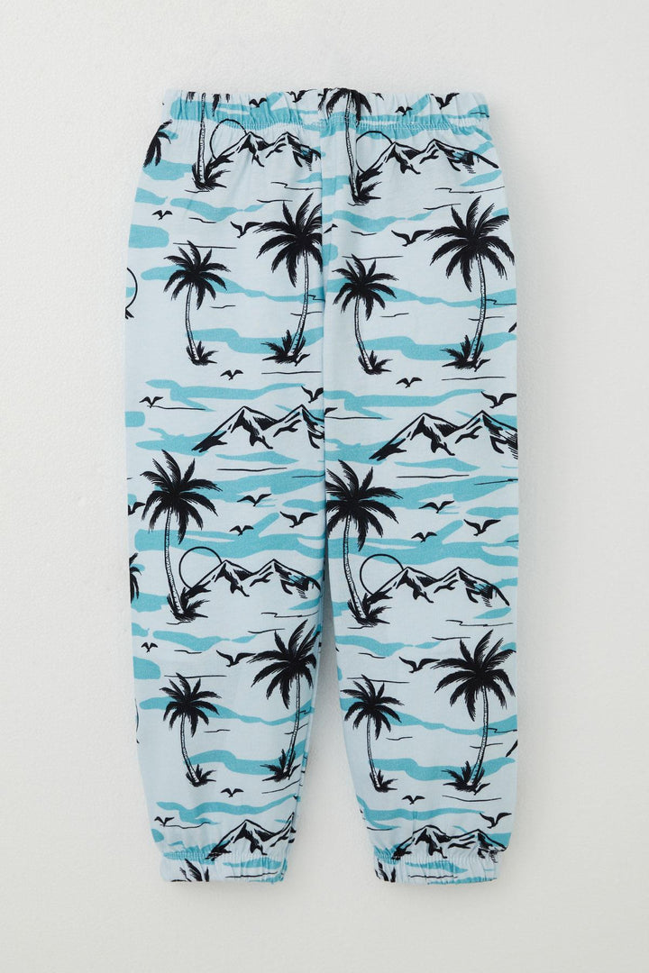 BRE Breeze Baby Boy Pajama Set Palm Tree Patterned 9 Months-3 Years, Light Blue - Tultitlán de Mariano Escobedo