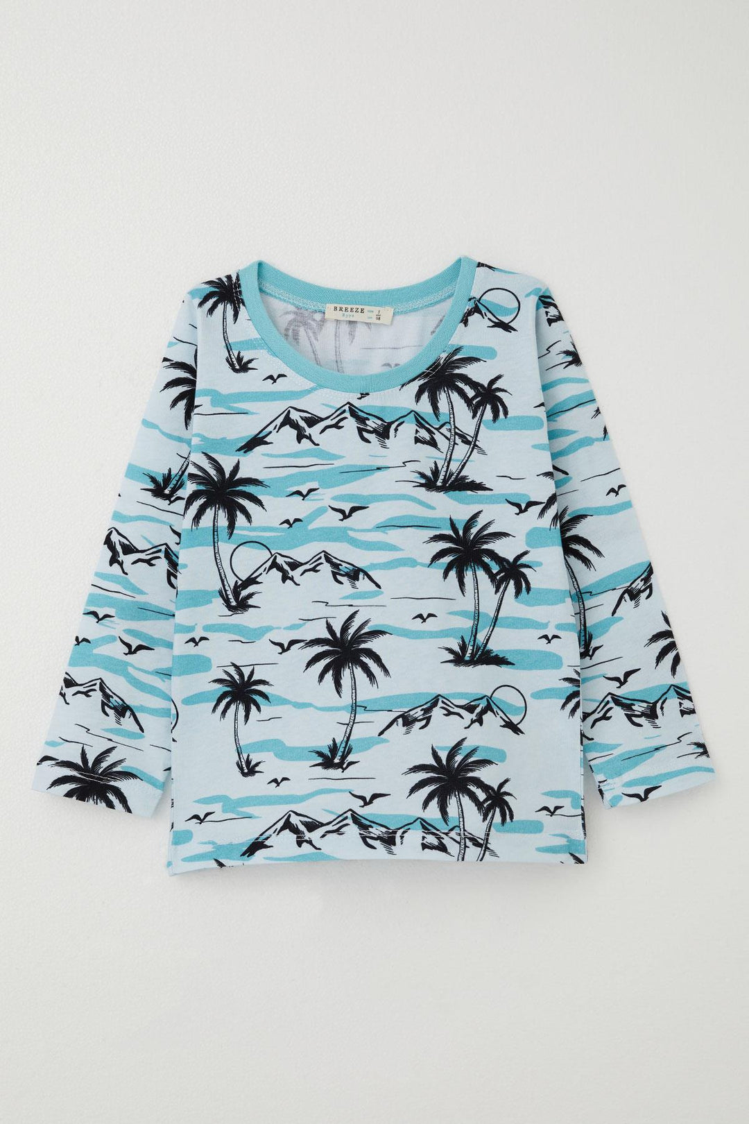 BRE Breeze Baby Boy Pajama Set Palm Tree Patterned 9 Months-3 Years, Light Blue - Tultitlán de Mariano Escobedo
