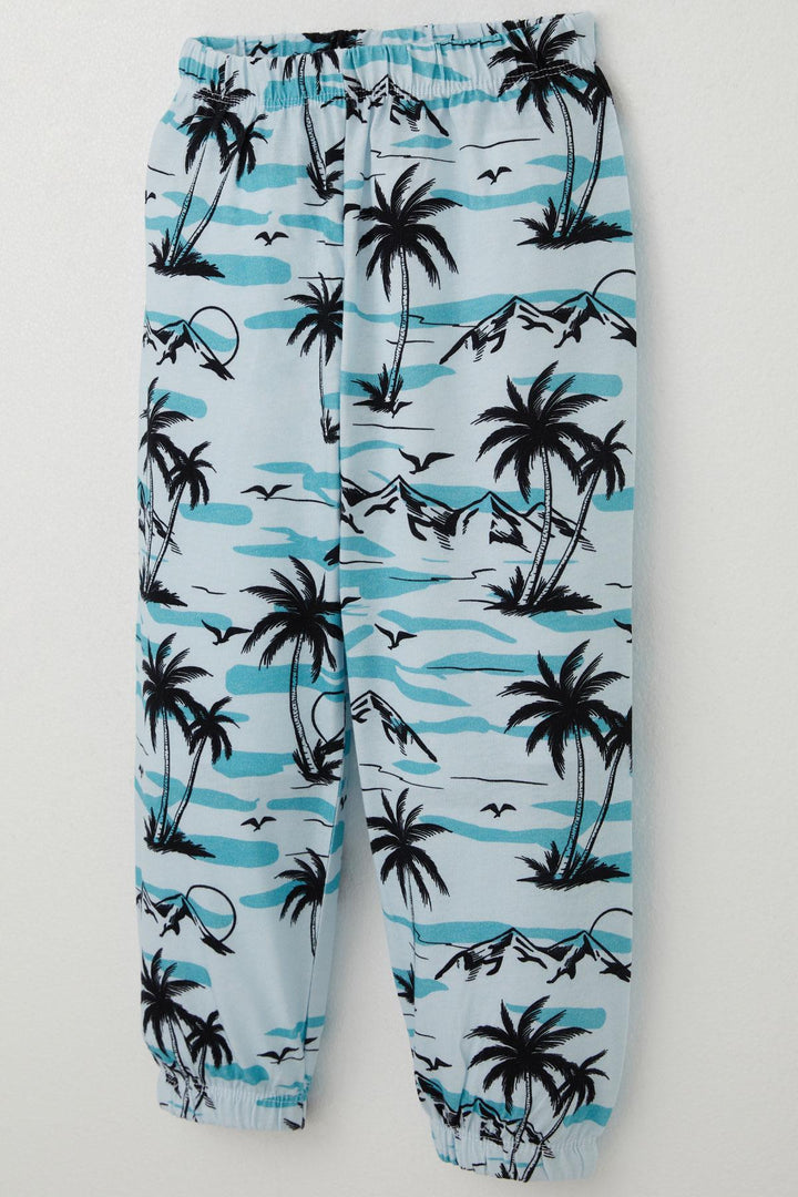 BRE Breeze Baby Boy Pajama Set Palm Tree Patterned 9 Months-3 Years, Light Blue - Tultitlán de Mariano Escobedo