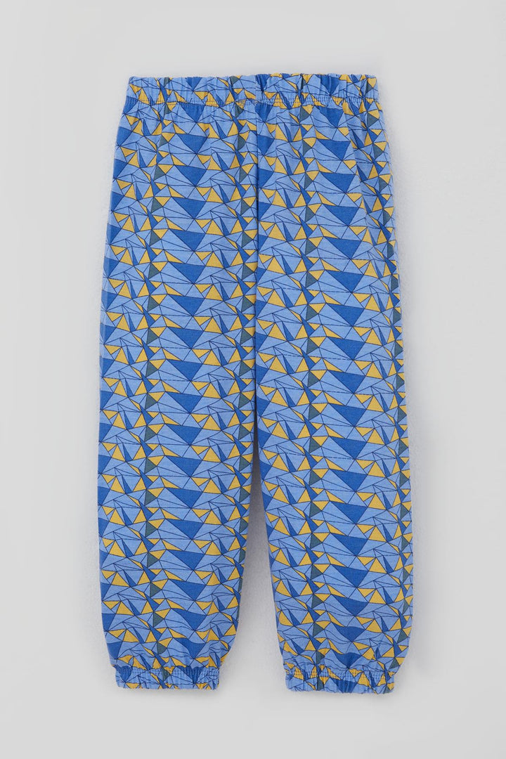 BRE Breeze Baby Boy Pajama Set Color Triangle 9 Months-3 Years, Light Blue - Leith