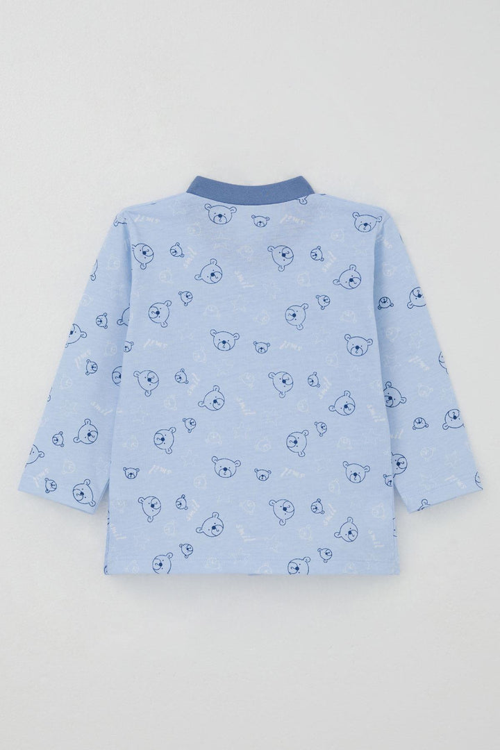 BRE Breeze Baby Boy Pajama Set Cute Bear Figure Star Patterned 4 Months Year, Blue - Lufkin