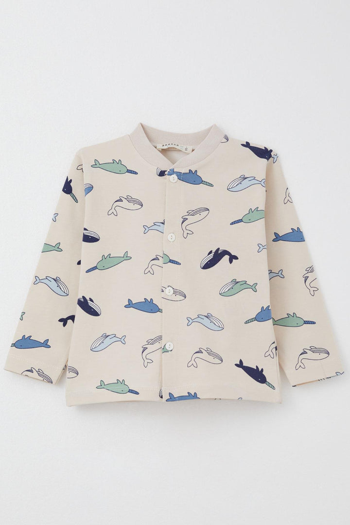 BRE Breeze Baby Boy Pajama Set Cute Fish 4 Months Year, Beige - San Giorgio a Cremano