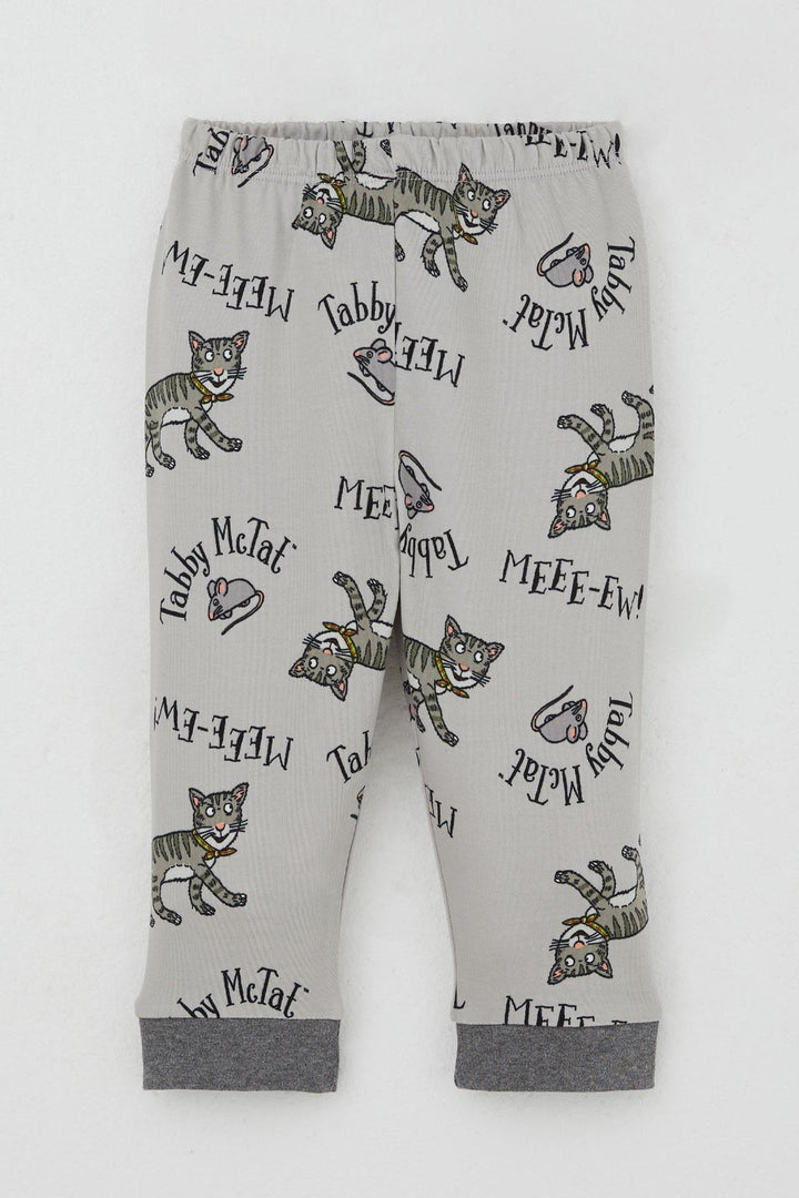 BRE Breeze Baby Boy Pajama Set Cute Cat and Mouse Patterned 0 Years, Gray - El Paso de Robles