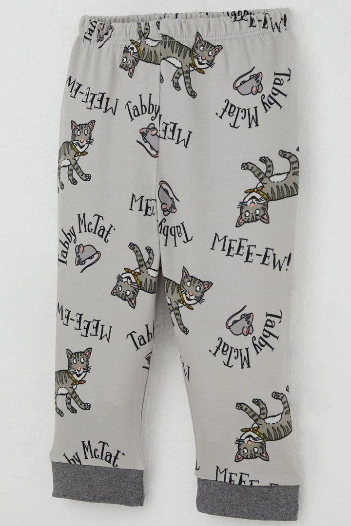BRE Breeze Baby Boy Pajama Set Cute Cat and Mouse Patterned 0 Years, Gray - El Paso de Robles