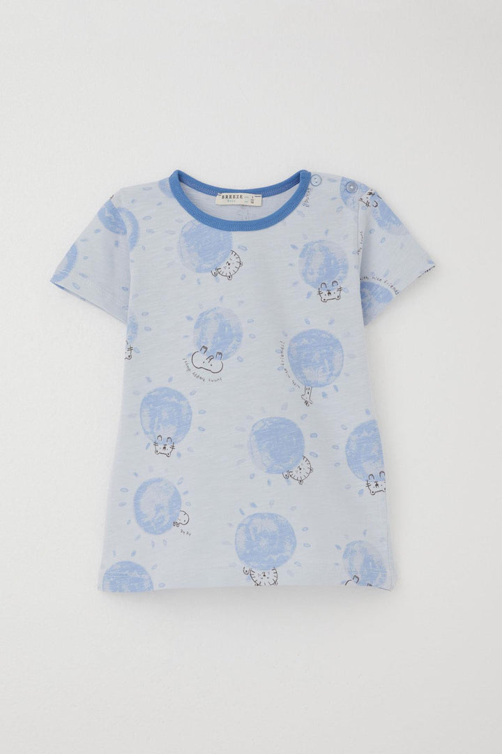 BRE Breeze Baby Boy Pajama Set Cute Animal World Friendship Themed 9 Months-3 Years, Light Blue - Villa del Carbón