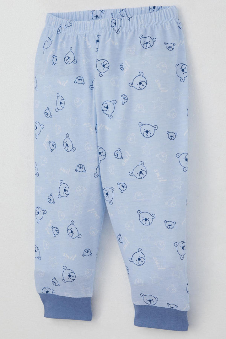 BRE Breeze Baby Boy Pajama Set Cute Bear Figure Star Patterned 4 Months Year, Blue - Lufkin