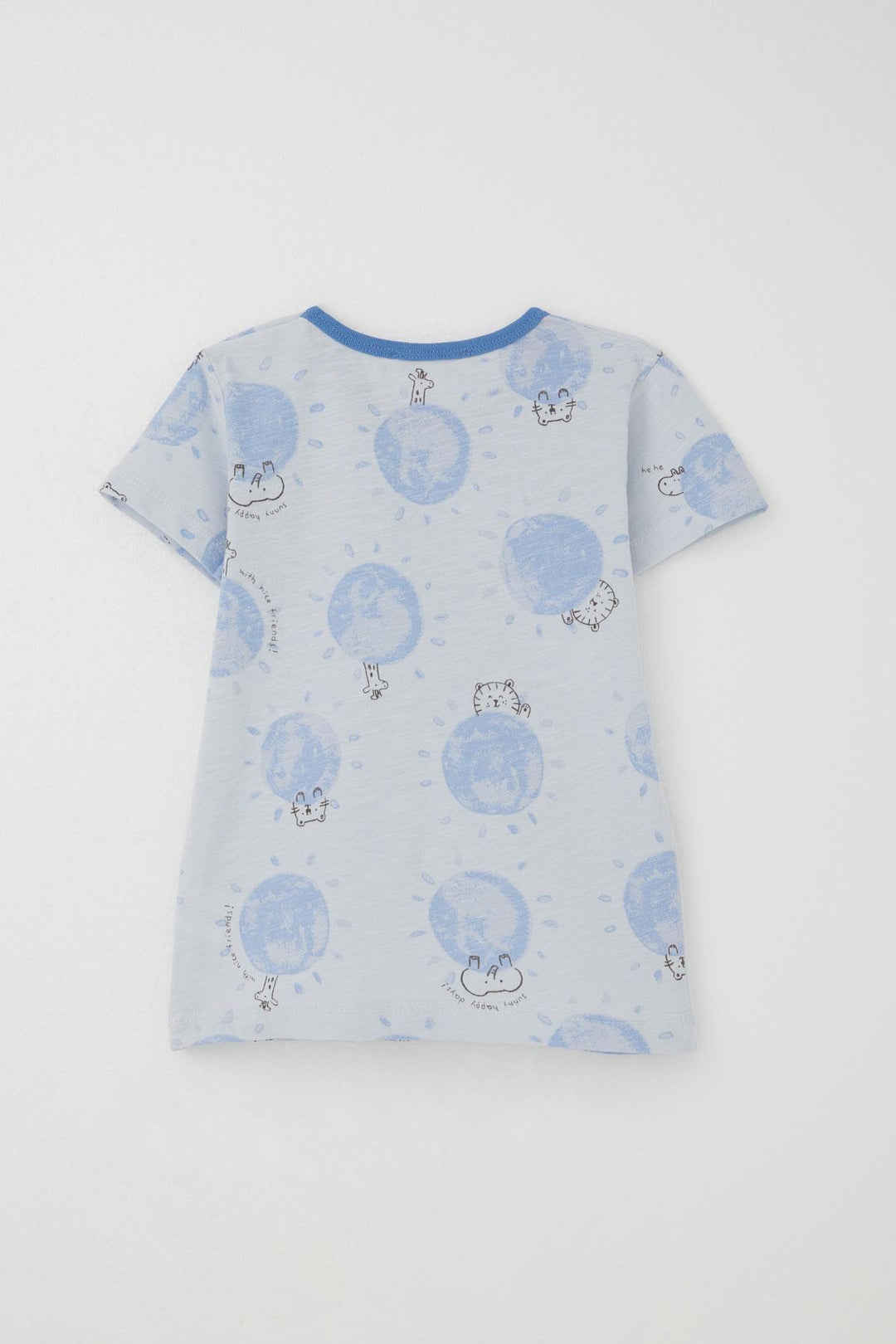 BRE Breeze Baby Boy Pajama Set Cute Animal World Friendship Themed 9 Months-3 Years, Light Blue - Villa del Carbón