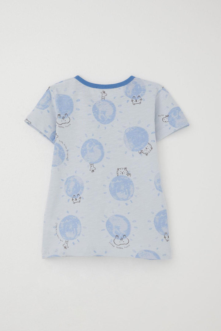 BRE Breeze Baby Boy Pajama Set Cute Animal World Friendship Themed 9 Months-3 Years, Light Blue - Villa del Carbón