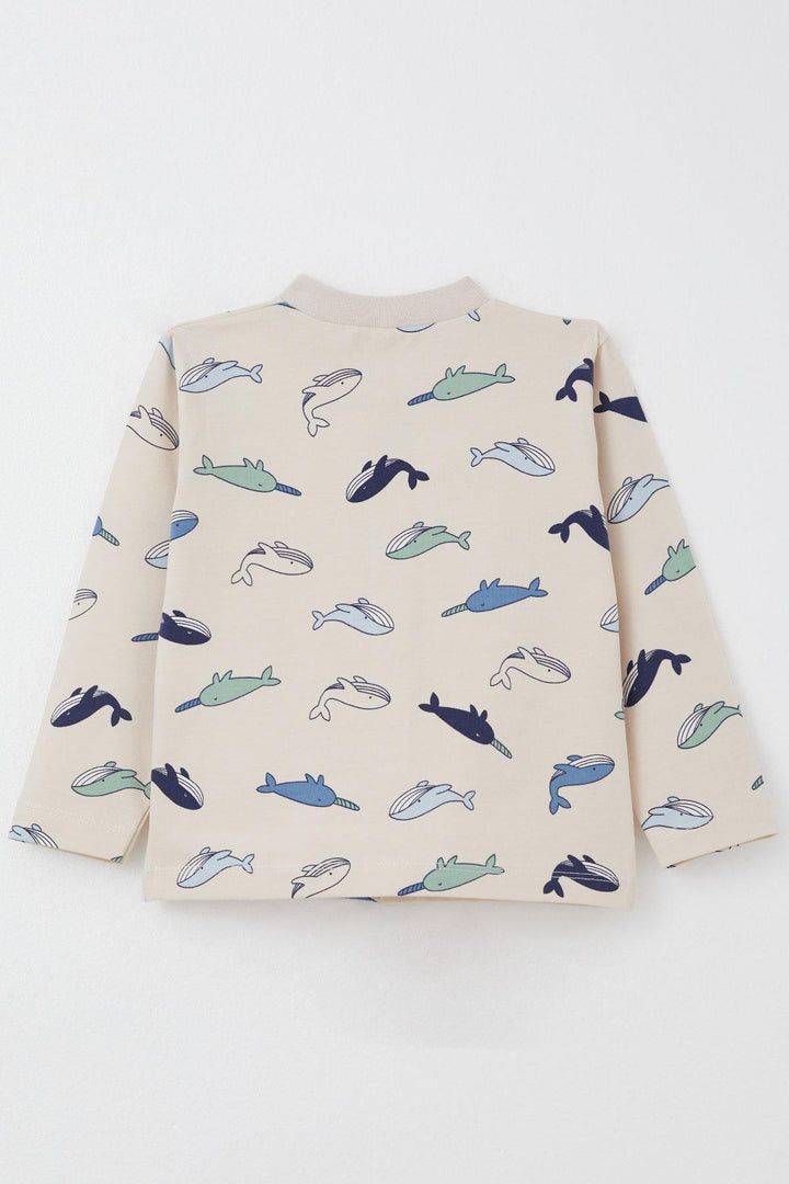 BRE Breeze Baby Boy Pajama Set Cute Fish 4 Months Year, Beige - San Giorgio a Cremano