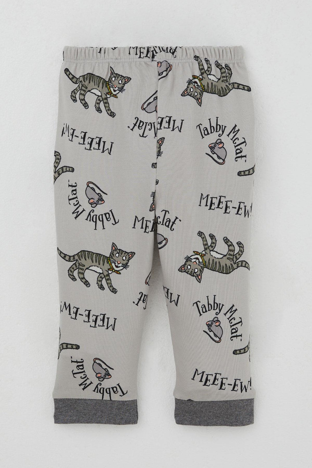 BRE Breeze Baby Boy Pajama Set Cute Cat and Mouse Patterned 0 Years, Gray - El Paso de Robles