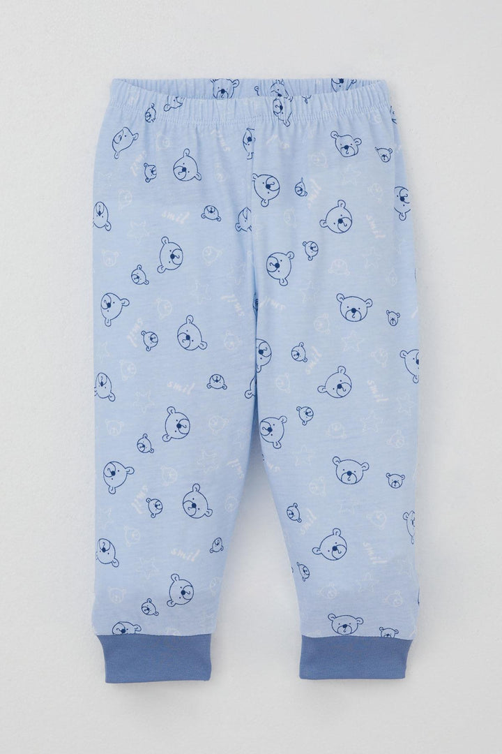 BRE Breeze Baby Boy Pajama Set Cute Bear Figure Star Patterned 4 Months Year, Blue - Lufkin