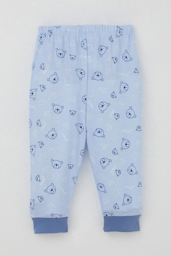 BRE Breeze Baby Boy Pajama Set Cute Bear Figure Star Patterned 4 Months Year, Blue - Brandon