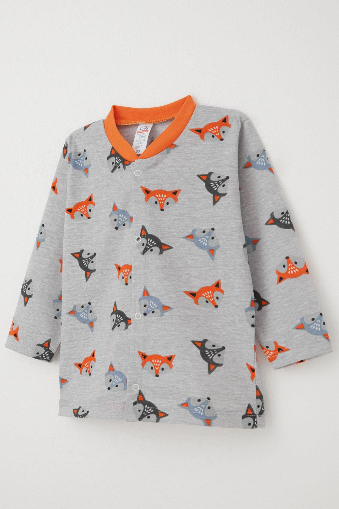 BRE Breeze Baby Boy Pajama Set Cute Colorful Foxes 4 Months Year, Gray - Lysychansk