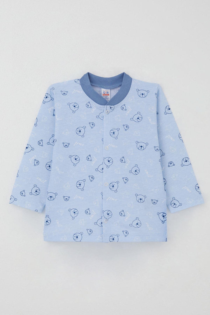 BRE Breeze Baby Boy Pajama Set Cute Bear Figure Star Patterned 4 Months Year, Blue - Brandon