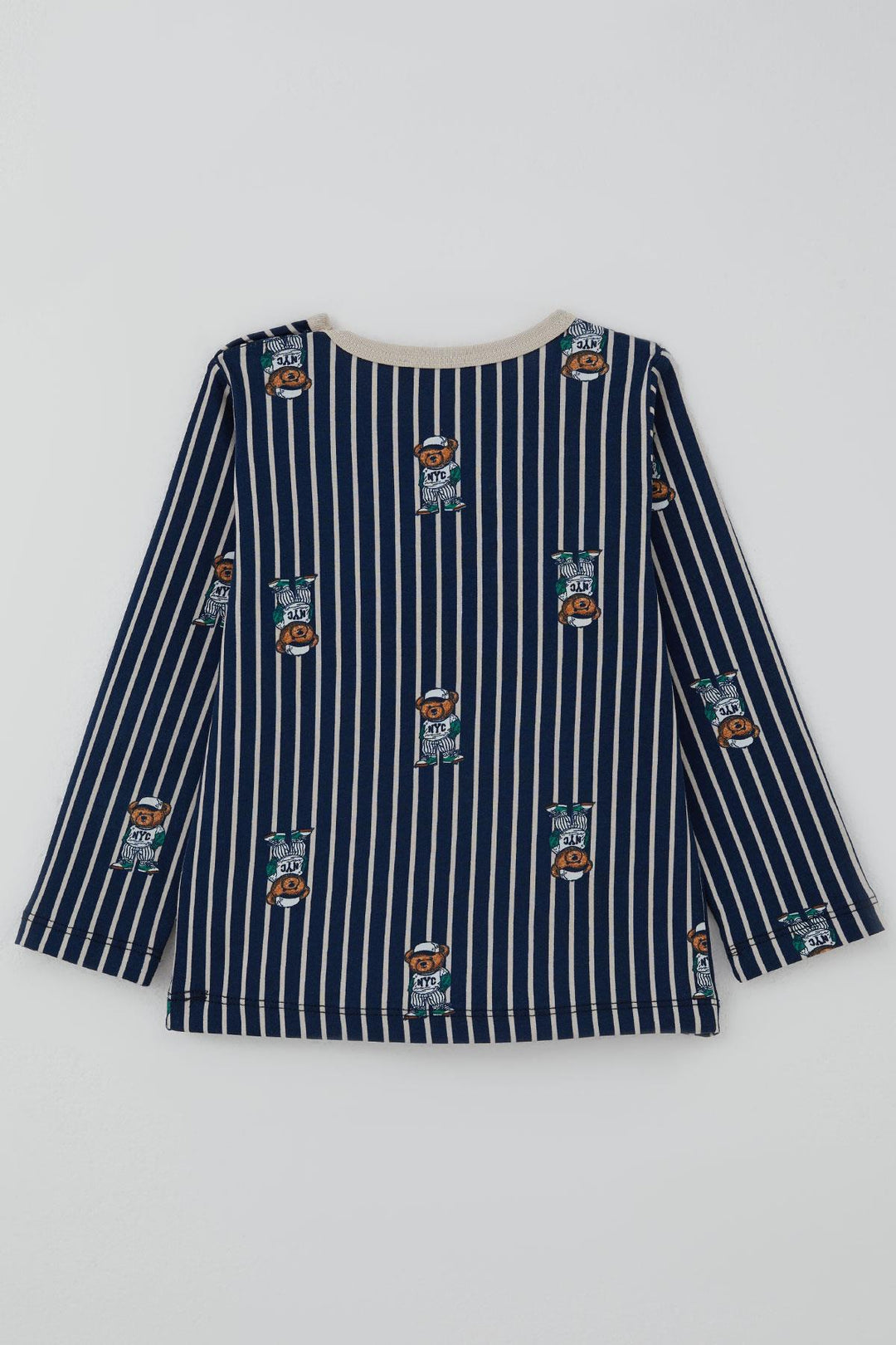 BRE Breeze Erkek Bebek Pijama Takımı Sevimli Ayıcık Figürlü 9 Ay-3 Yaş, Lacivert - Cuenca
