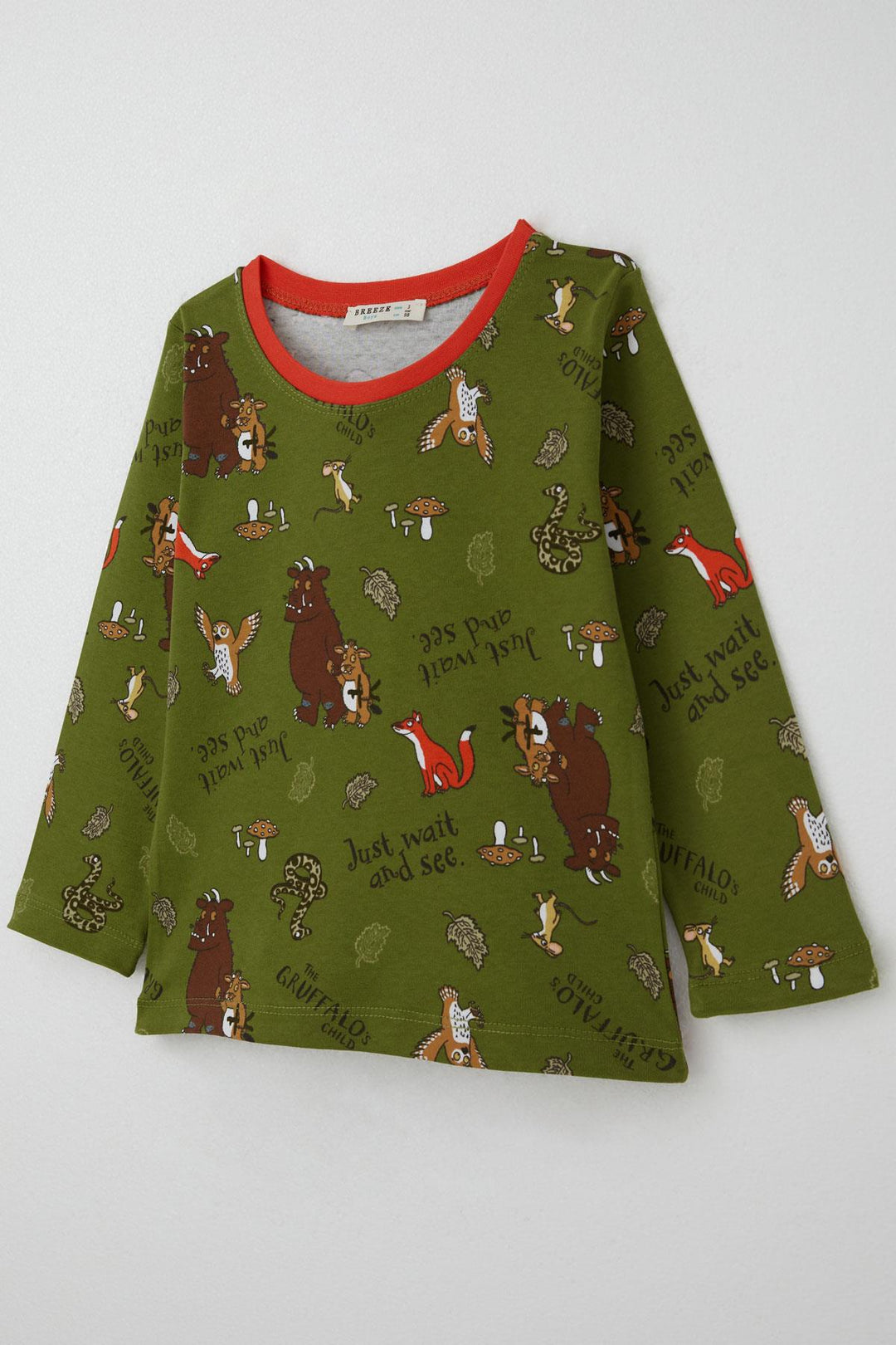 BRE Breeze Baby Boy Pajama Set The Gruffalo Patterned 9 Months-3 Years, Khaki Green - Benevento