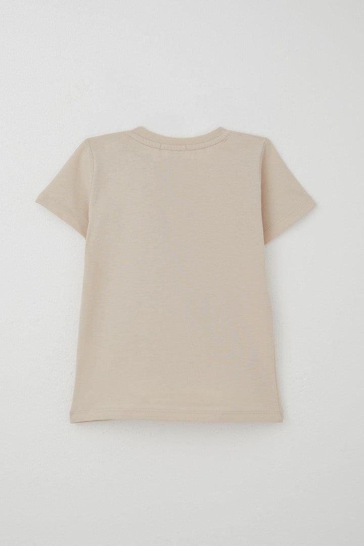 BRE Breeze Baby Boy Shorts Set with Cute Bear Print 9 Months-3 Years, Beige - West Jordan