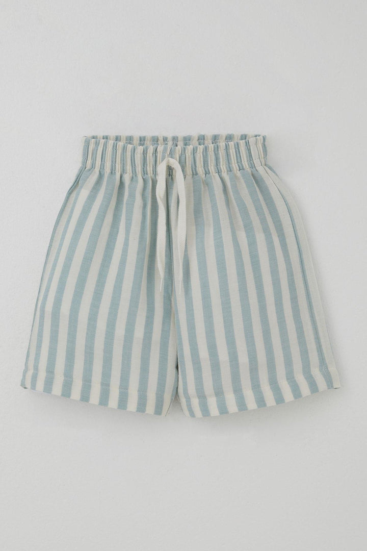 BRE Breeze Baby Boy Shorts Set with Motivation Theme Lace-up Accessory 9 Months-3 Years, Ecru - Auxerre