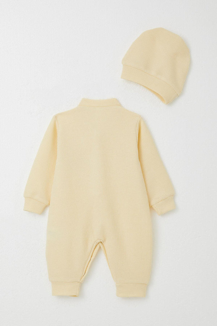 BRE Breeze Baby Boy Romper with Balloon Bear Embroidery 0-6 Months, Yellow - Clay