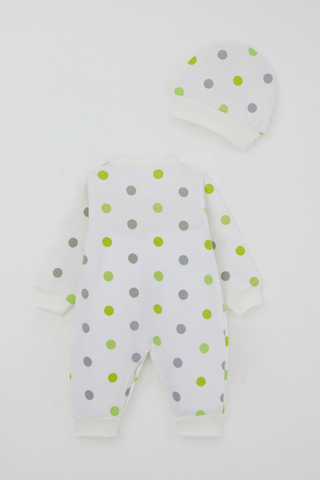 BRE Breeze Baby Boy Romper Large Colorful Polka Dot 0-6 Months, Ecru - Marseille