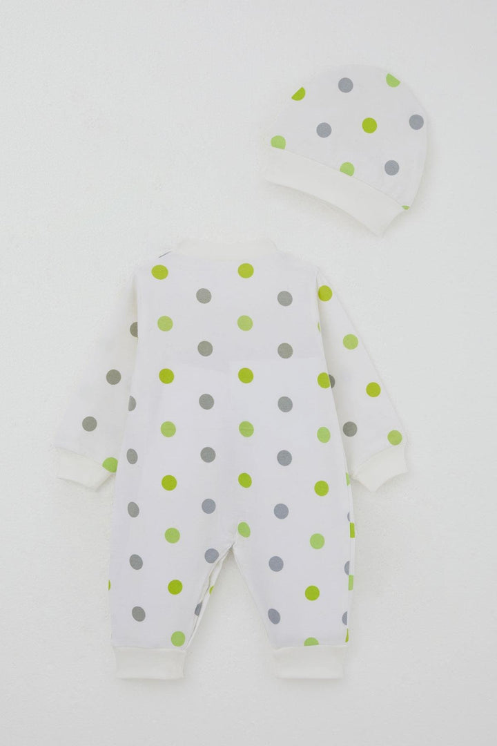 BRE Breeze Baby Boy Romper Large Colorful Polka Dot 0-6 Months, Ecru - Marseille