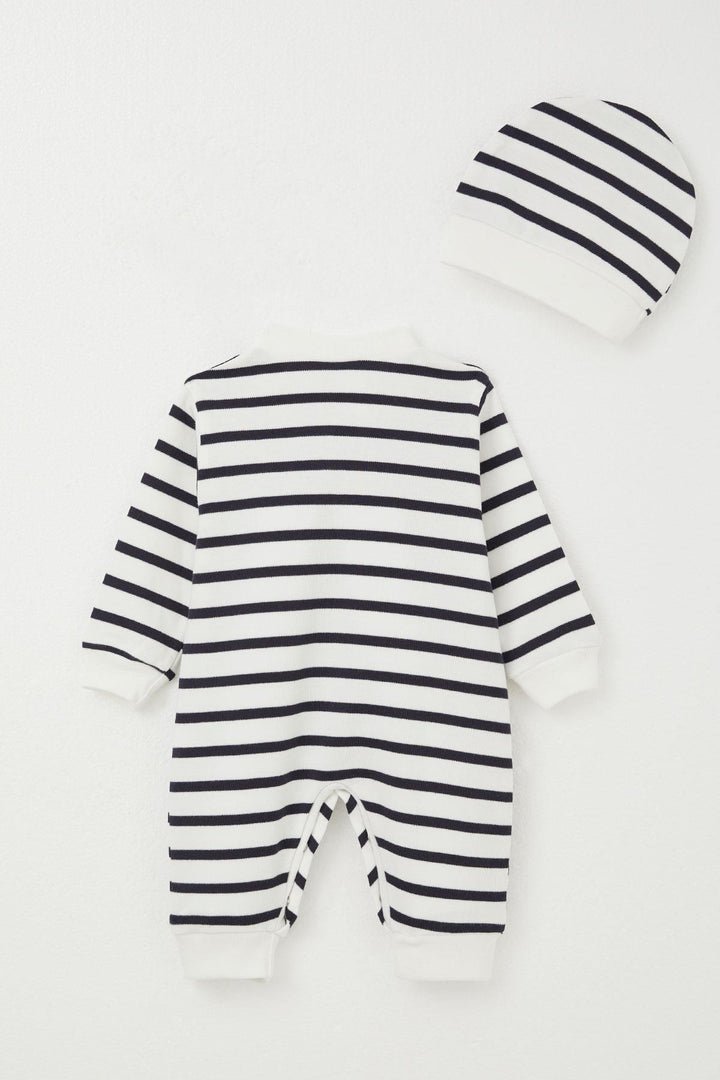 BRE Breeze Baby Boy Romper Striped 0-6 Months, White - Lakeville