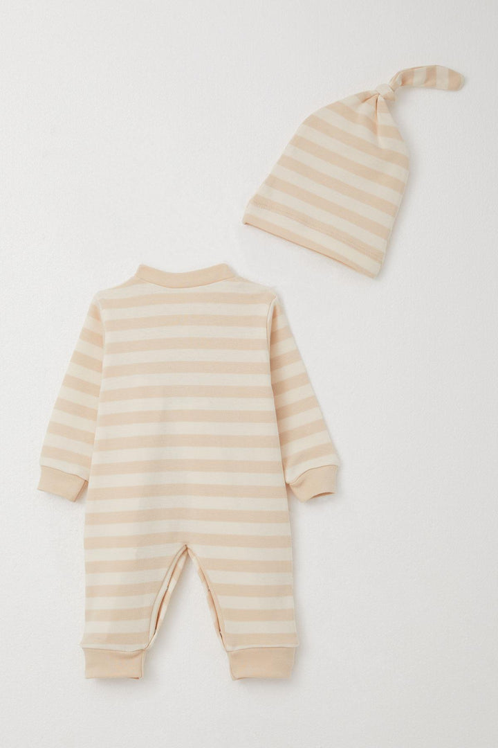 BRE Breeze Baby Boy Romper Striped 0-6 Months, Cream - Kitchener