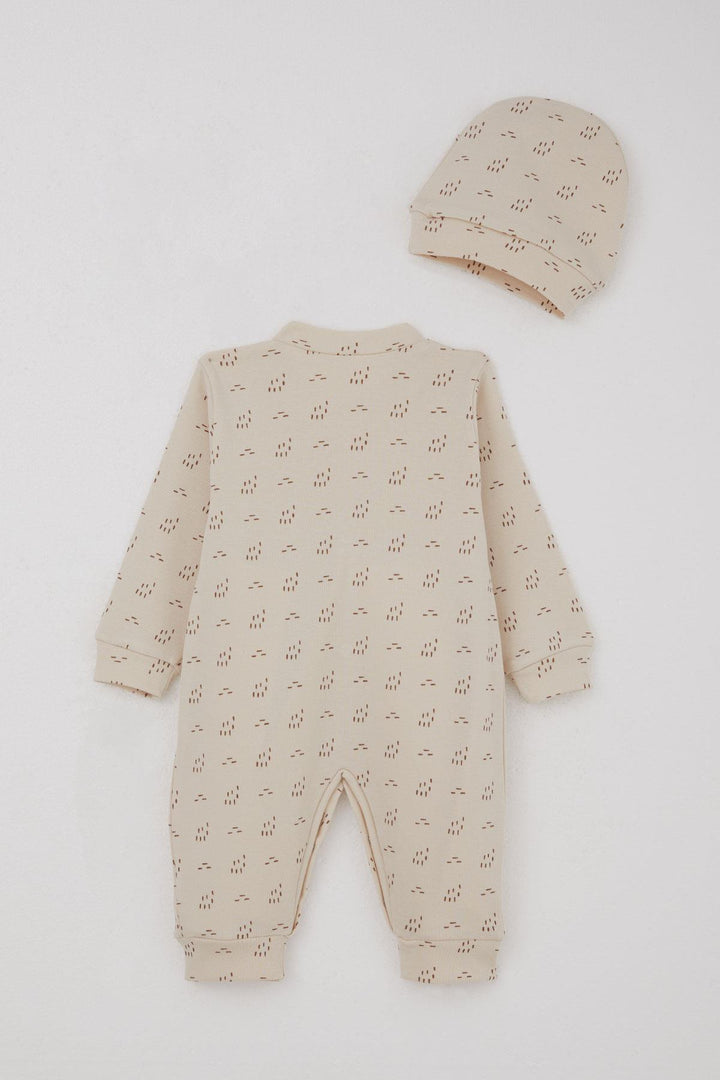 BRE Breeze Baby Boy Romper Patterned 0-6 Months, Beige - La Presa