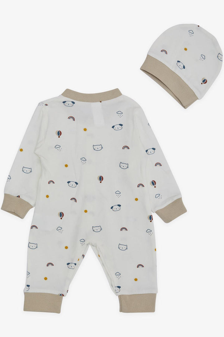 BRE Breeze Baby Boy Romper Sky Themed Animal منقوشة 0-6 أشهر، إكرو - إيست بوينت
