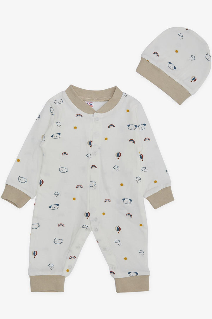 BRE Breeze Baby Boy Romper Sky Themed Animal منقوشة 0-6 أشهر، إكرو - إيست بوينت