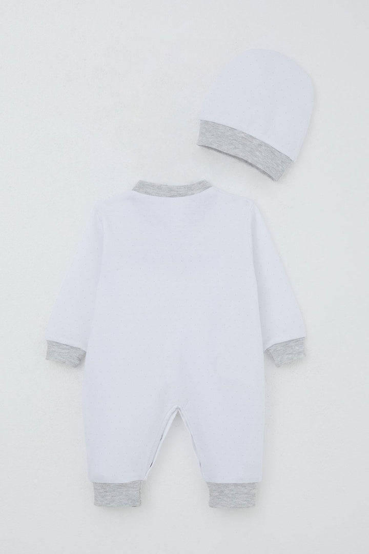 BRE Breeze Baby Boy Romper Polka Dot Patterned 0-6 Months, White - Copperas Cove