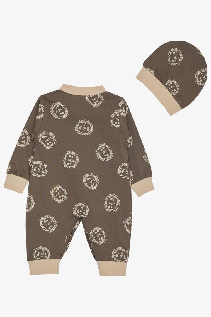 BRE Breeze Baby Boy Romper Cute Lion Patterned 0-6 Months, Mink - Ixtlahuacán de los Membrillos
