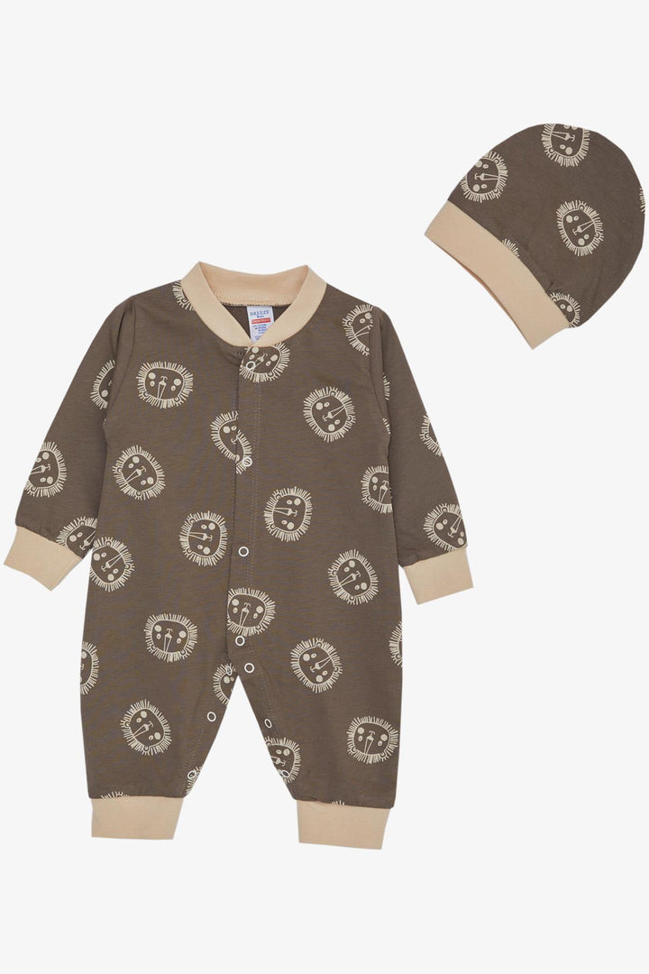 BRE Breeze Baby Boy Romper Cute Lion Patterned 0-6 Months, Mink - Ixtlahuacán de los Membrillos
