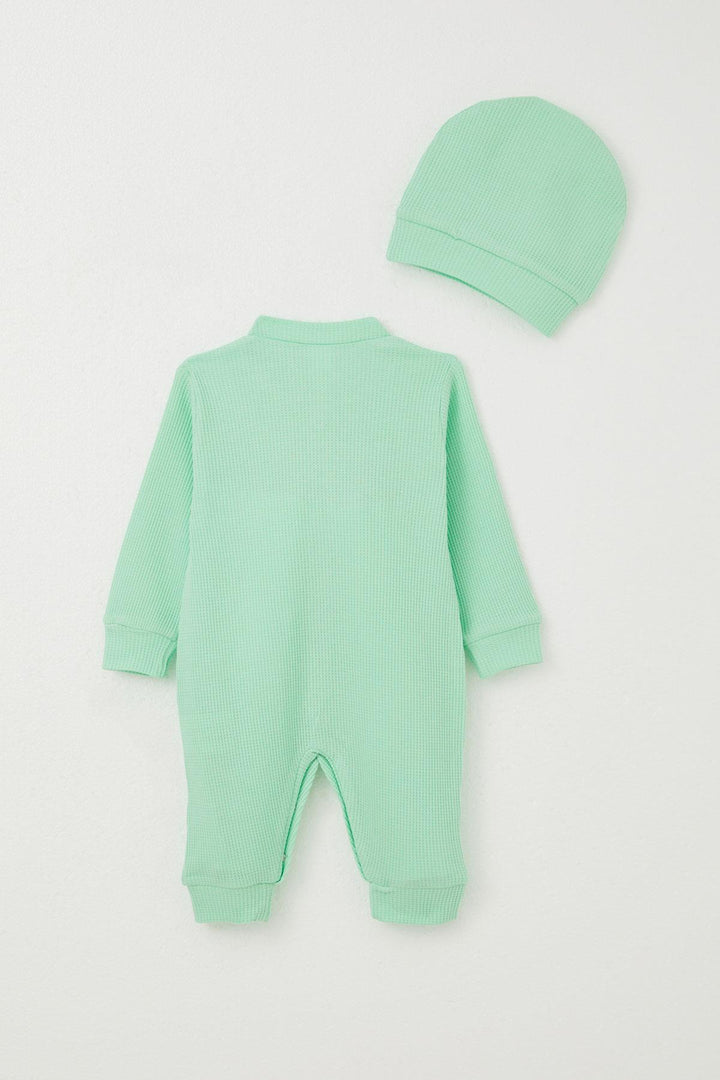 BRE Breeze Baby Boy Romper Cute Puppy Embroidered 0-6 Months, Pistachio Green - Brooklyn