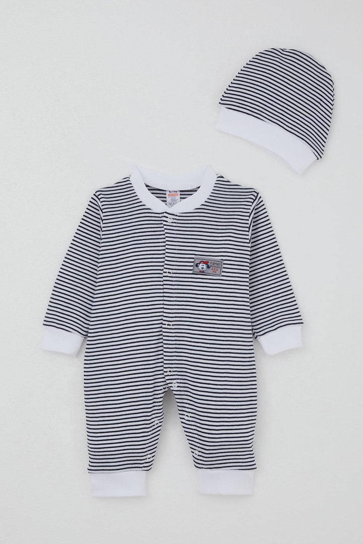 BRE Breeze Baby Boy Romper Cute Puppy Embroidered Striped 0-6 Months, Mixed Color - Birmingham