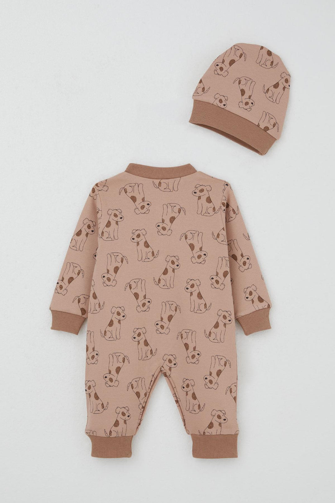 BRE Breeze Baby Boy Romper Cute Puppy Patterned 0-6 Months, Light Brown - Springfield