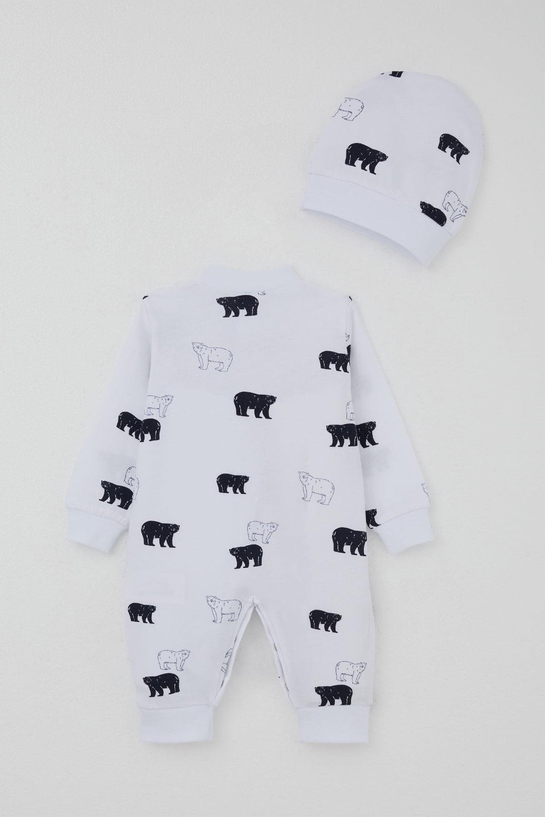BRE Breeze Baby Boy Romper Cute Polar Bear Patterned 0-6 Months, White - L’Aquila