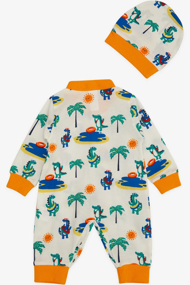 BRE Breeze Baby Boy Romper Holiday Themed Animal Pattern 0-6 أشهر، أبيض - Dubbo