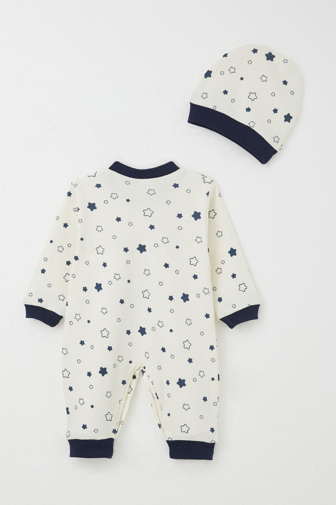 BRE Breeze Baby Boy Romper Star Patterned 0-6 Months, Ecru - Brant