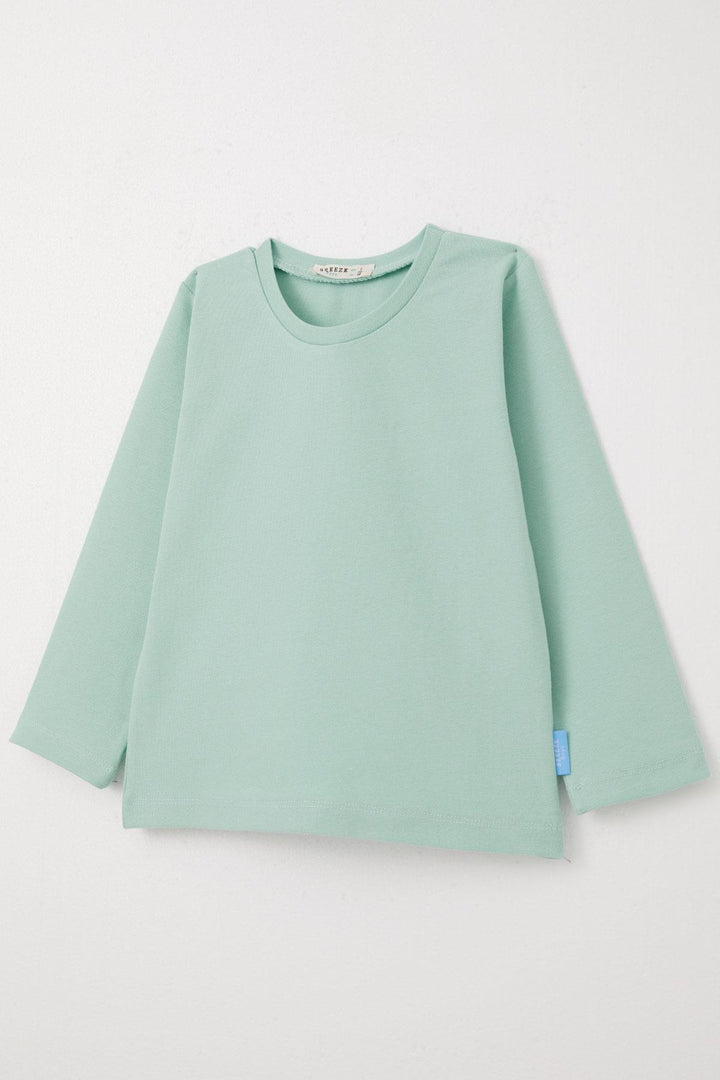 BRE Breeze Baby Boy Long Sleeve T-Shirt Basic 9 Months-3 Years, Aqua Green - Elizabeth