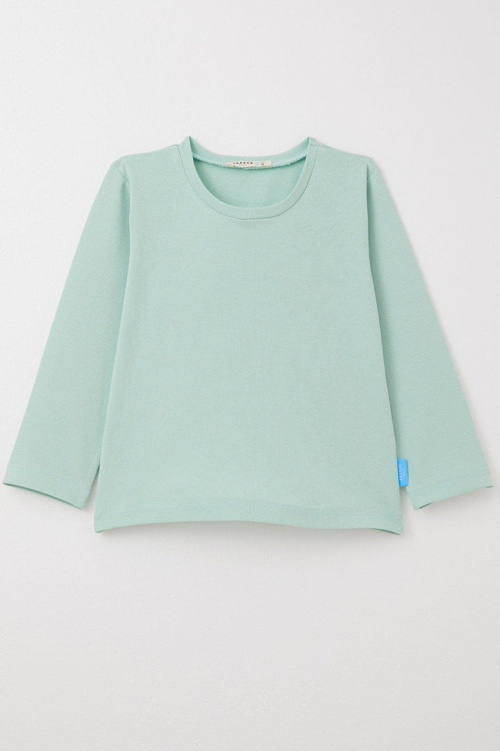 BRE Breeze Baby Boy Long Sleeve T-Shirt Basic 9 Months-3 Years, Mint Green - Bagheria