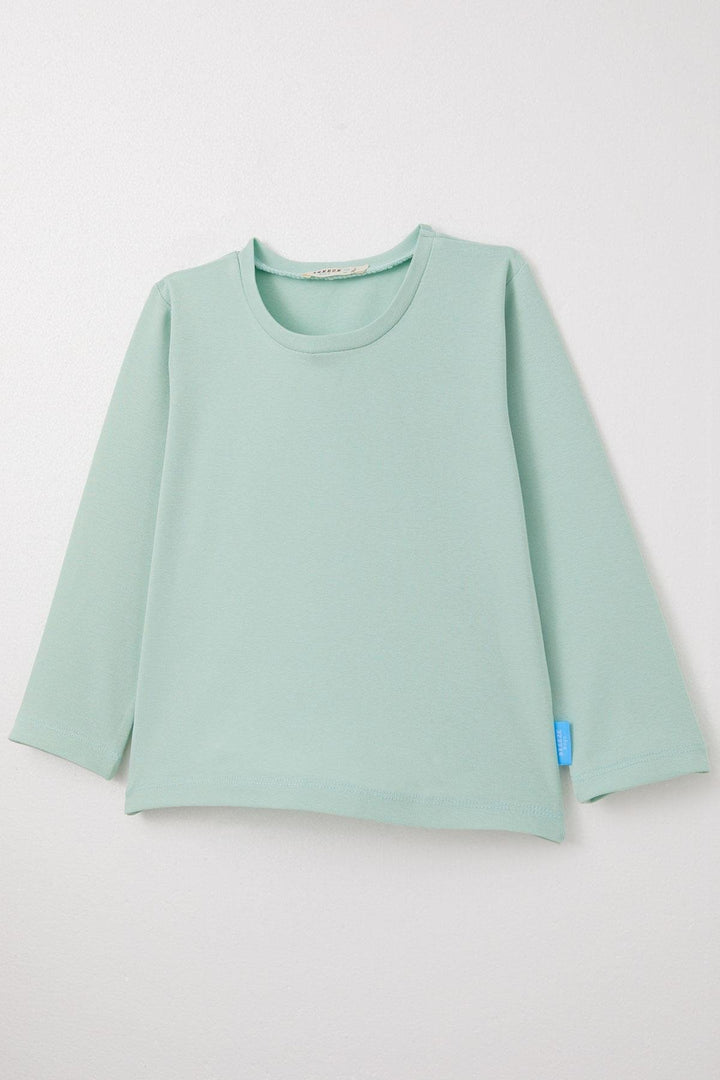 BRE Breeze Baby Boy Long Sleeve T-Shirt Basic 9 Months-3 Years, Mint Green - Bagheria