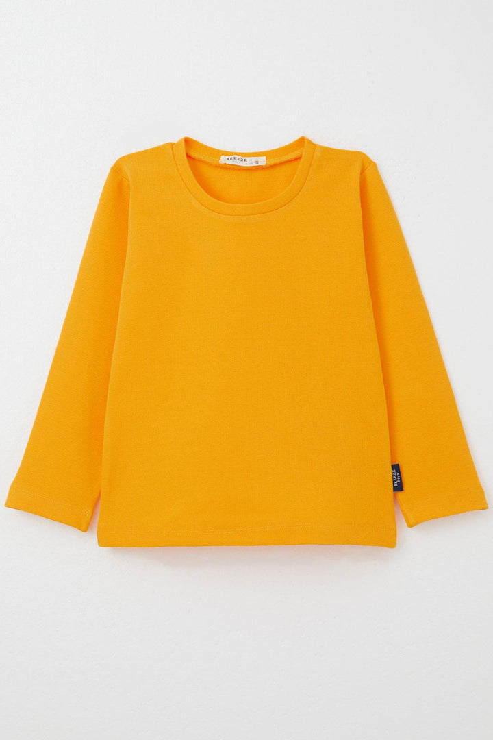 BRE Breeze Baby Boy Long Sleeve T-Shirt Basic 9 Months-3 Years, Mustard Yellow - Cholet