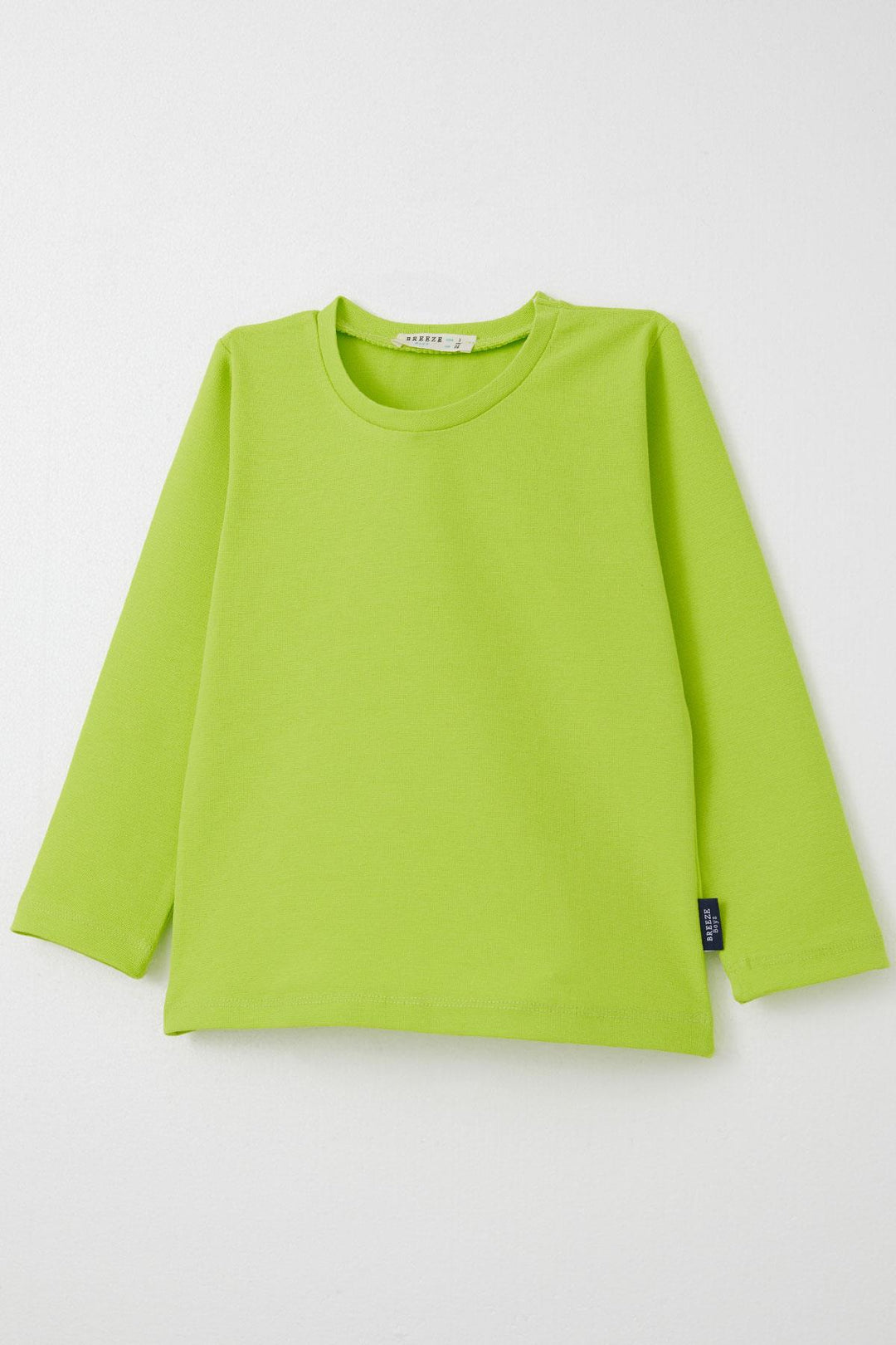 BRE Breeze Baby Boy Long Sleeve T-Shirt Basic 9 Months-3 Years, Neon Green - Jiménez