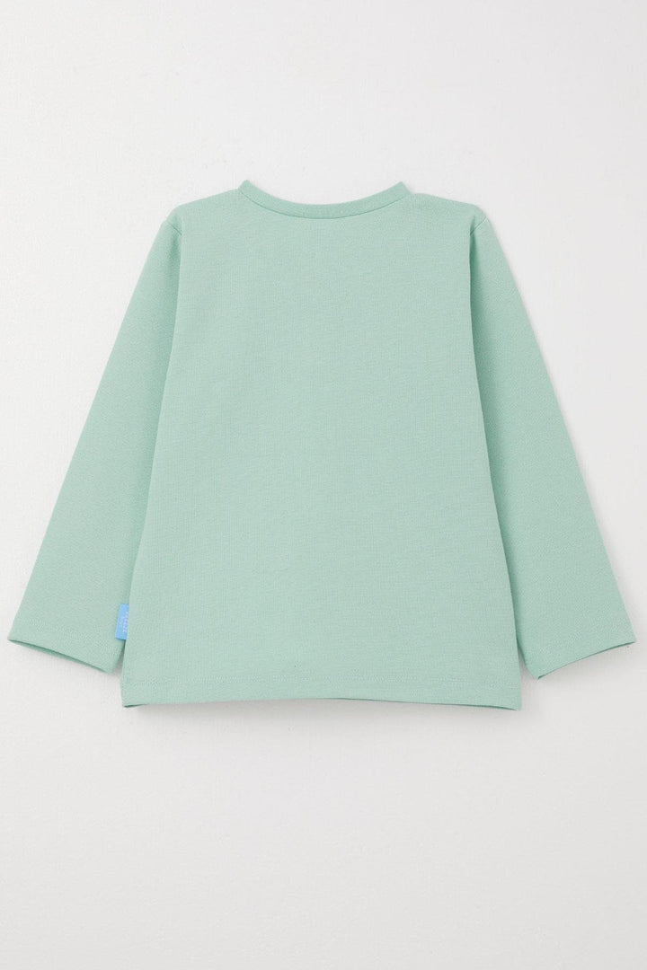 BRE Breeze Baby Boy Long Sleeve T-Shirt Basic 9 Months-3 Years, Aqua Green - Elizabeth
