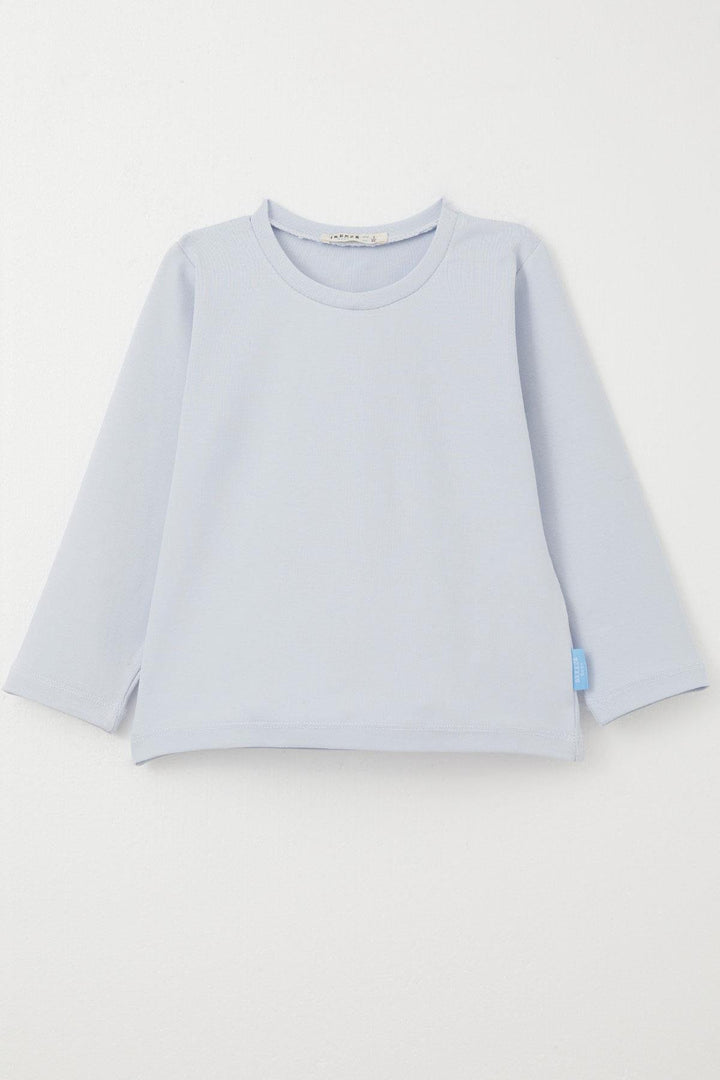 BRE Breeze Baby Boy Long Sleeve T-Shirt Basic 9 Months-3 Years, Ice Blue - Aguascalientes