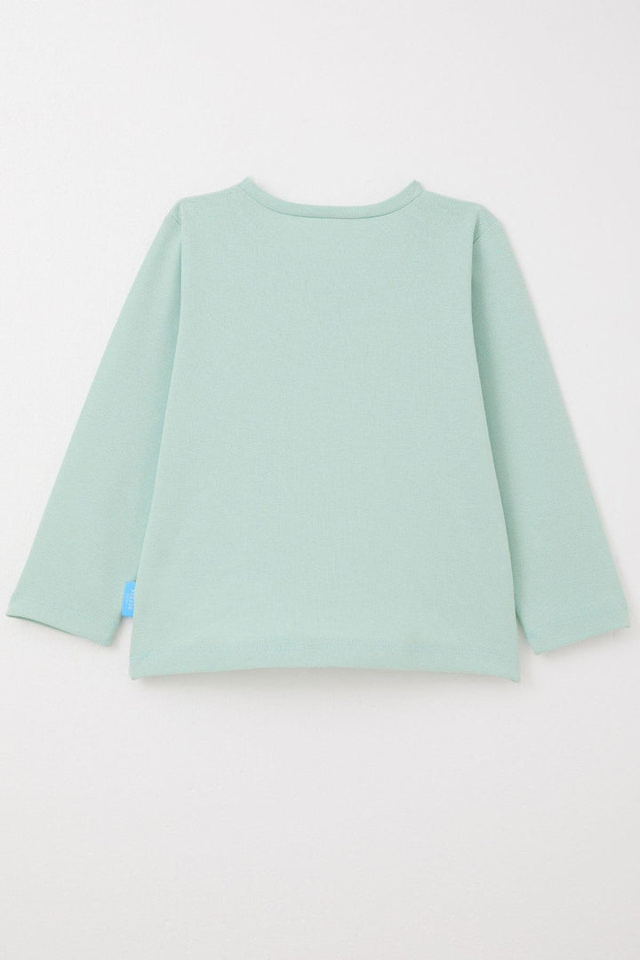 BRE Breeze Baby Boy Long Sleeve T-Shirt Basic 9 Months-3 Years, Mint Green - Bagheria