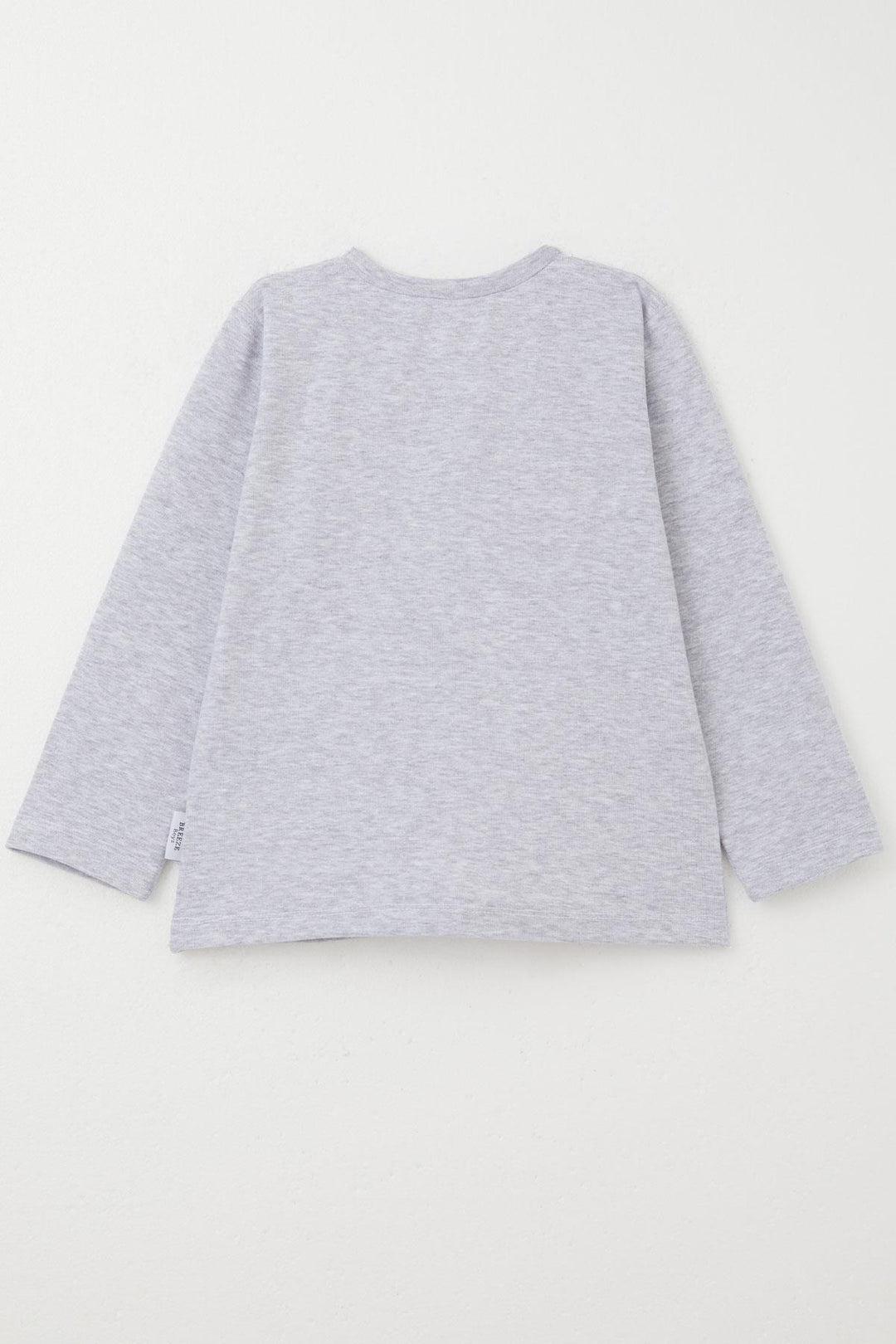 BRE Breeze Baby Boy Long Sleeve T-Shirt Basic 9 Months-3 Years, Light Grey Melange - Milton Keynes