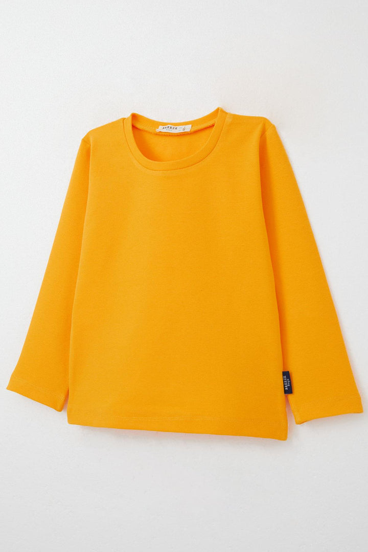 BRE Breeze Baby Boy Long Sleeve T-Shirt Basic 9 Months-3 Years, Mustard Yellow - Cholet